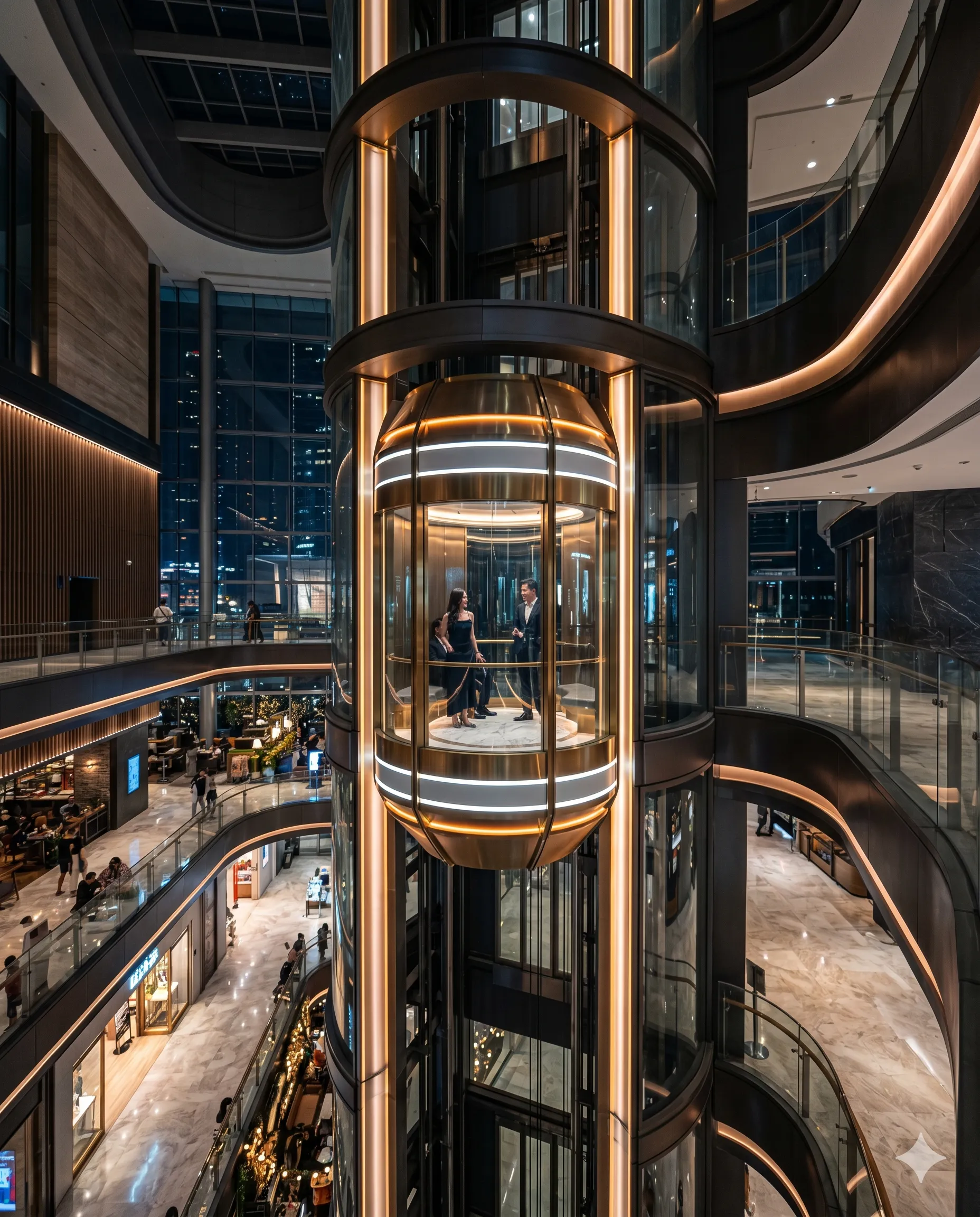 Circular capsule elevator